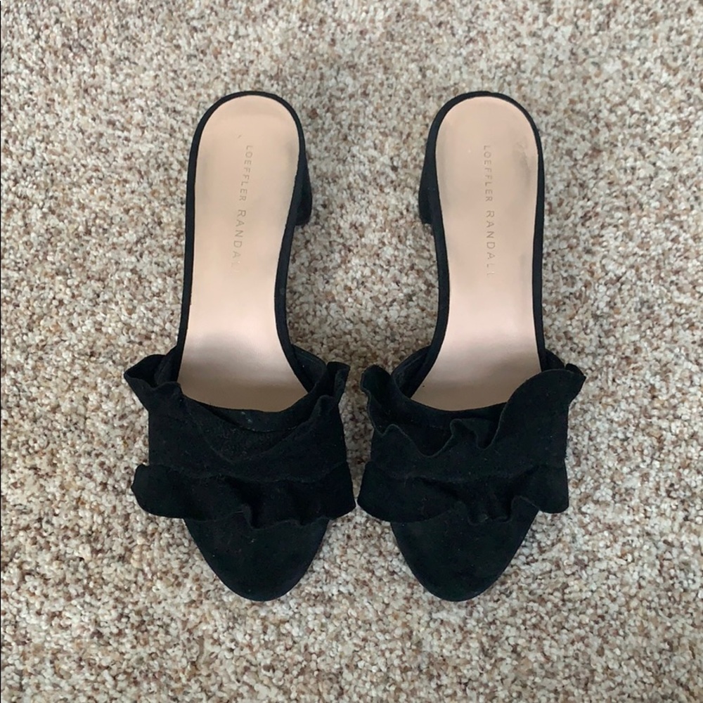 Loeffler Randall Suede Ruffle Sandal